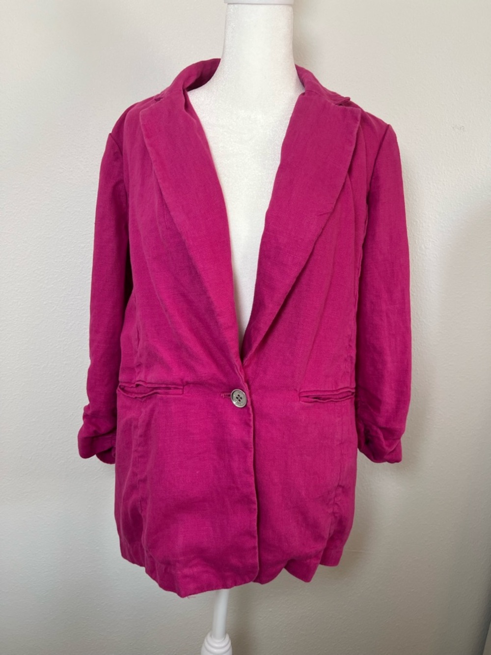[Michael Kors] Fuchsia Single-Button Blazer